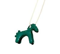 Pitadue Collier avec pendentif en forme de goutte de cheval - Revêtement brillant - Chaîne réglable - Pour un usage quotidien et une fête - Chaîne tendance pour les tenues, taille unique, Comme décrit