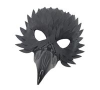 Pitadue Demi-visage masqué à plumes avec bec - Costume de hibou masqué - Costume d'Halloween - Cosplay - Pour homme et femme - Cadeau idéal