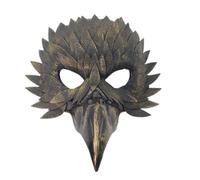Pitadue Demi-visage masqué à plumes avec bec - Costume de hibou masqué - Costume d'Halloween - Cosplay - Pour homme et femme - Cadeau idéal