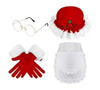 Pitadue Ensemble de tablier à taille réglable sur le thème des vacances, doux, respirant, fête de Noël, cosplay, cuisine, jeu de rôle