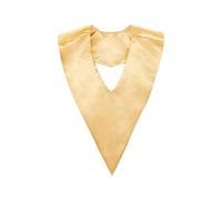 Pitadue Étole de cérémonie de remise de diplôme en satin de qualité supérieure, design académique en forme de V, tenue de bal de fin d'année, tenue pour adultes, col en V, jaune, Taille unique