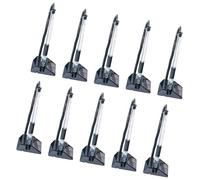 Pitadue Lot de 10 stylos à encre noire pour bureau sécurisé avec chaîne adhésive et support de sécurité Gel