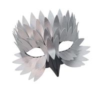 Pitadue Masque facial mystérieux avec bec d'oiseau à plumes pour célébrations à thème, jeux de rôle, bal masqué artistique
