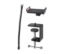 Pitadue Support de téléphone réglable en col de cygne avec base en métal pour écrans de 1,2 à 3,7 m, 4 longueurs de bras flexibles et col de cygne flexible