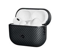 PITAKA Coque AirPods Pro 2 Compatible avec Magsafe Coque Magnétique avec Protection intégrale en Fibre aramide 600D Prend en Charge la Recharge sans Fil Noir