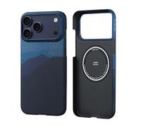 pitaka Coque Magnétique pour iPhone 17 Pro Max en Fibre Aramide de Qualité avec PitaTap Bouton de l'appareil Photo Housse Compatible avec Magsafe Étui Mince et Léger [Ultra-Mince] Over The Horizon