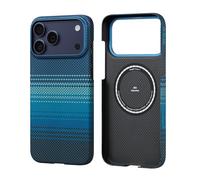 pitaka Coque Magnétique pour iPhone 17 Pro Max en Fibre Aramide de Qualité avec PitaTap Bouton de l'appareil Photo Housse Compatible avec Magsafe Étui Mince et Léger [Ultra-Mince] Moonrise