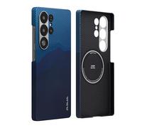 pitaka Coque Magnétique pour Samsung Galaxy S25 Ultra Cover en Fibre d'Aramide Mince et Léger en Aspect Fibre de Carbone Housse Robuste Compatible avec Magsafe [Coque Tissé Tactile ] Over The Horizon