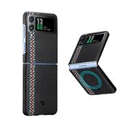 pitaka Coque Magnétique pour Samsung Galaxy Z Flip 4 Housse de Téléphone Portable Ultra-Mince en Fibre Aramide Etui de Protection Durable avec Une Sensation de Confort [MagEZ Case 3] Rhapsodie