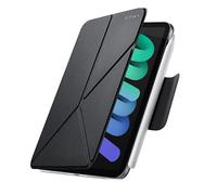 PITAKA Coque pour iPad Mini 7&6 Coque Magnétique pour iPad Mini A17 Pro 2024 et iPad Mini 6 2021 Housse de Protection Ultralégère avec Porte-Stylo en PU Cuir Noir [MagEZ Folio 2]