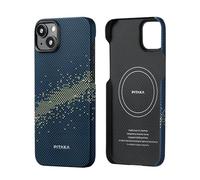 pitaka Coque pour iPhone 15 Plus Compatible avec Magsafe Housse Ultra-Mince en Fibre Aramide Étui de Protection Magnétique et Texture Haptique [MagEZ Case 4] Voie Lactée Galaxie