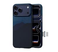 pitaka Coque pour iPhone 17 Pro Max 6,9" avec bouton de contrôle de l'appareil photo, compatible avec MagSafe, coque ultra fine avec sensation tactile sans coque, fibre d'aramide 1500D tissée, Over