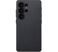 Pitaka Étui Pour Bouton Pin Noir/Gris Uni Samsung Galaxy S25 Ultra