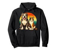 Pitbull Calico Cat Retro Friendship Sweat à Capuche
