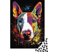 Pitbull Casse-tête Adulte Art Éclaboussé 1000 Pièces Papier Recyclé (À partir de 12 Ans) - Jeu de Famille Difficile & Stimulant, Cadeau de Célébration 52x38cm/1000pcs