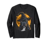 Pitbull Chapeau de Magicien d'halloween pour Chien Motif Lune effrayante sorcière Manche Longue