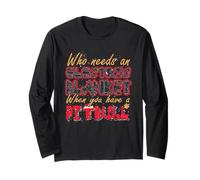 Pitbull Christmas Who Needs Couverture électrique avec Pit Bull Manche Longue