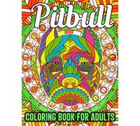 Pitbull Coloring Book for Adults: 40 Relaxing Pitbull Mandala Coloring Pages, Pitbull Gifts for Pitbull Lovers Women, Pitbull Mom Gifts