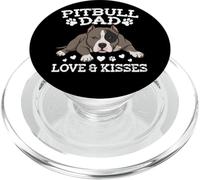 Pitbull Dad Love & Kisses Design réconfortant PopSockets PopGrip pour MagSafe