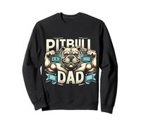 Pitbull Dad Muscle Pitbull pour homme Entraînement et fête des pères Sweatshirt