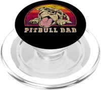 Pitbull Dad - Vintage Smiling Pitbull on Sunset PopSockets PopGrip pour MagSafe