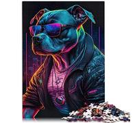 Pitbull Jigsaw Puzzles for Adults 1000 Puzzle Toys Wooden Jigsaw Puzzles Puzzling for Gift 50x75cm