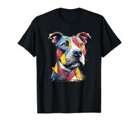 Pitbull Lover Colorful Art Dog pour Hommes et Femmes T-Shirt