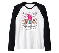 Pitbull Mom GNOME for Women Girls Funny Hug Your Dog Saying Manche Raglan