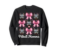 Pitbull Momma Pitbull Mama Mom Dog Coquette Bow Fête des Mères Sweatshirt