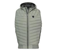 PITBULL NAYLOR Gilet matelassé à capuche pour homme - Gilet de transition en nylon - Doublure coupe-vent - Sportif et confortable, Sauge, XL