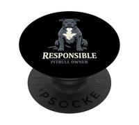 Pitbull Owner Advocate Responsible Race Defense PopSockets PopGrip Adhésif