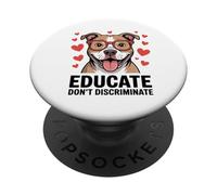 Pitbull Pittie Advocate - Éduquer et ne pas discriminer PopSockets PopGrip Adhésif