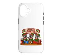 Pitbull Pittie Dog Jouet d'atelier du Père Noël Présentation Pôle Nord Coque pour iPhone 16