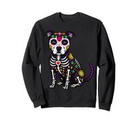 Pitbull Pittie Tête de Mort Mexicaine Calavera Mexique Party Sweatshirt
