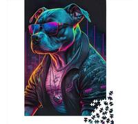 Pitbull Puzzle pour Adultes, 1000 Pièces, Puzzle Créatif Rectangulaire, Jeu de Décompression, 1000 Pièces (75x50cm)