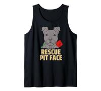 Pitbull Rescue Pit Face - Funny Cute Pitbull Lovers Débardeur