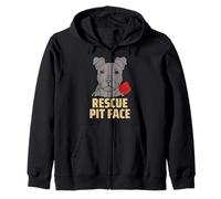 Pitbull Rescue Pit Face - Funny Cute Pitbull Lovers Sweat à Capuche