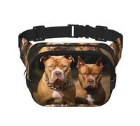 Pitbull Sac banane pour femme - Imperméable et réglable - Sac banane tendance et décontracté - Pour la course à pied, l'entraînement, la randonnée, les voyages - Noir - Taille unique, Noir , Taille