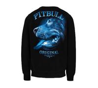 PITBULL Sweat-shirt Midnight pour homme - Pull à col ras du cou - Imprimé à manches longues - Décontracté sportif et streetwear - Pull d'entraînement confortable, Noir , M