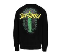 PITBULL Sweat-shirt pour homme BJJ Fight DVSN Regular Fit Pull pour homme avec grand imprimé dans le dos Jiu-Jitsu brésilien Streetwear Sport T-shirt à manches longues Pull de loisirs confortable avec