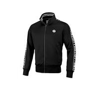 PITBULL - Sweat Homme, Sweat Zippé Homme Oldschool Tape Logo, Pull Homme Coupe Sportive Normale, Sweat Homme Zippé Confortable et Fonctionnel, Sweat Shirt pour Homme