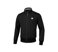 PITBULL - Sweatshirt pour Hommes avec Fermeture éclair Oldschool Small Logo, Veste Classique col Haut, Manches Bord-côte, Coupe ajustée, Look Sport