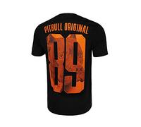 PITBULL T-shirt en coton pour homme - Coupe classique - T-shirt Pit Bull West Coast Eighty Nine Dog - T-shirt en coton avec imprimé - T-shirt de sport d'été