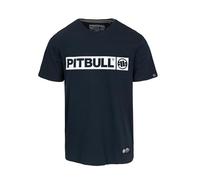 PITBULL - T-Shirt Homme à Manches Courtes, Classique Coupe Régulière, Coton Hilltop - S, Bleu Foncé