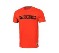 PITBULL - T-Shirt Homme à Manches Courtes, Classique Coupe Régulière, Coton Hilltop - XL, Rouge Flamme