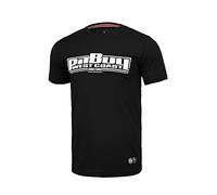 PITBULL - T-Shirt Homme Classic Boxing, Coupe Slim T-Shirt Homme, T-Shirt Homme Classique, T-Shirt en Coton Homme, Encolure Ronde pour Hommes - M, Noir
