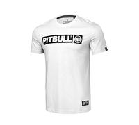 PITBULL - T-Shirt Homme, T-Shirt à Manches Courtes pour Homme, T Shirt Homme Classique Coupe Régulière, Tee Shirt Homme Coton Hilltop, T-Shirts Homme Manche Courte - L, Blanc