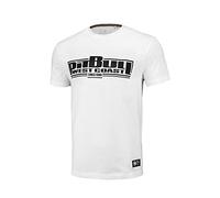 Pitbull T-shirt pour homme Pit Bull West Coast Coupe slim Classic Boxing Classique Col rond, Blanc., M