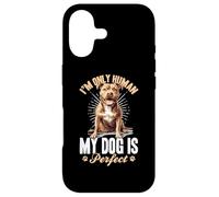 Pitbull Terrier Dog Breed I'm Only Human... My Dog is Coque pour iPhone 17