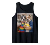Pitbull Two Moms Life Selfie Fête des Mères Queer Mom Pride Débardeur